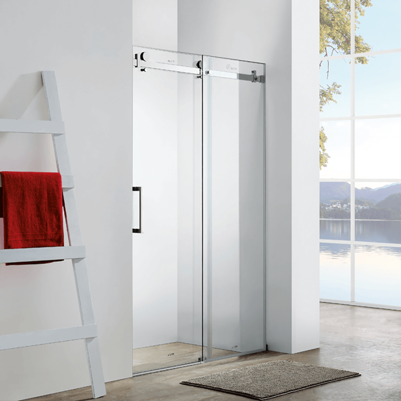 Frameless Wall to Wall Adjustable Sliding Shower Screen 1600x2000mm Chrome