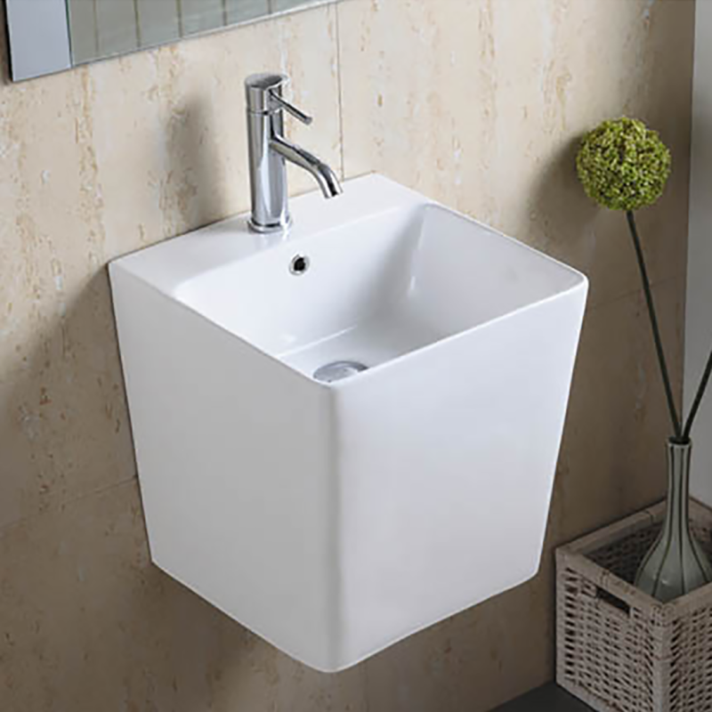 410X425X435mm Bathroom Wall Hung Mount Ceramic Wash Basin Vanity Sink Ren6400