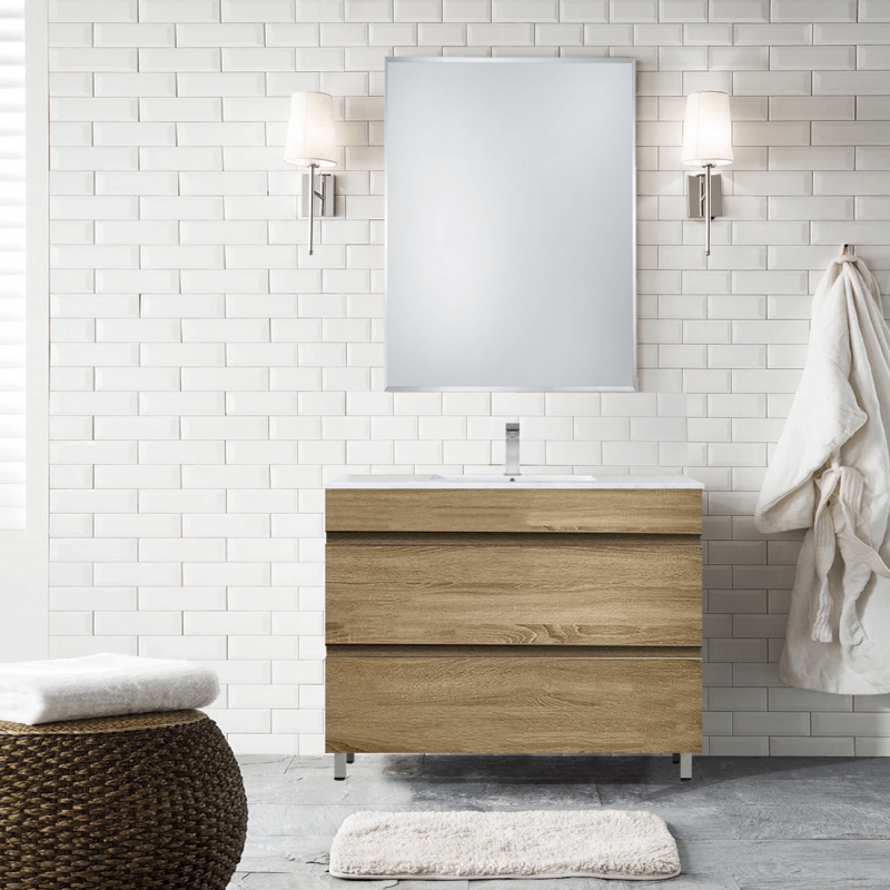 Vellena 900mm PVC Water Proof Prime Oak Bathroom Vanity Cabinet