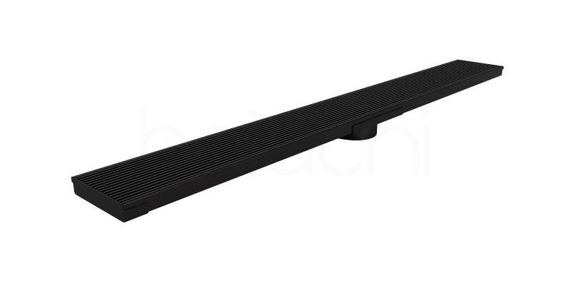 150-600mm Linear Heelguard Adjustable Floor Waste Matte Black
