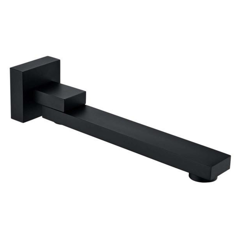 Eckig Square Swivel Bath Spout Matte Black