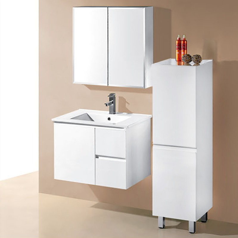 Ivana 750mm PVC Water Proof Wall Hung Bathroom Vanity Right Drawers