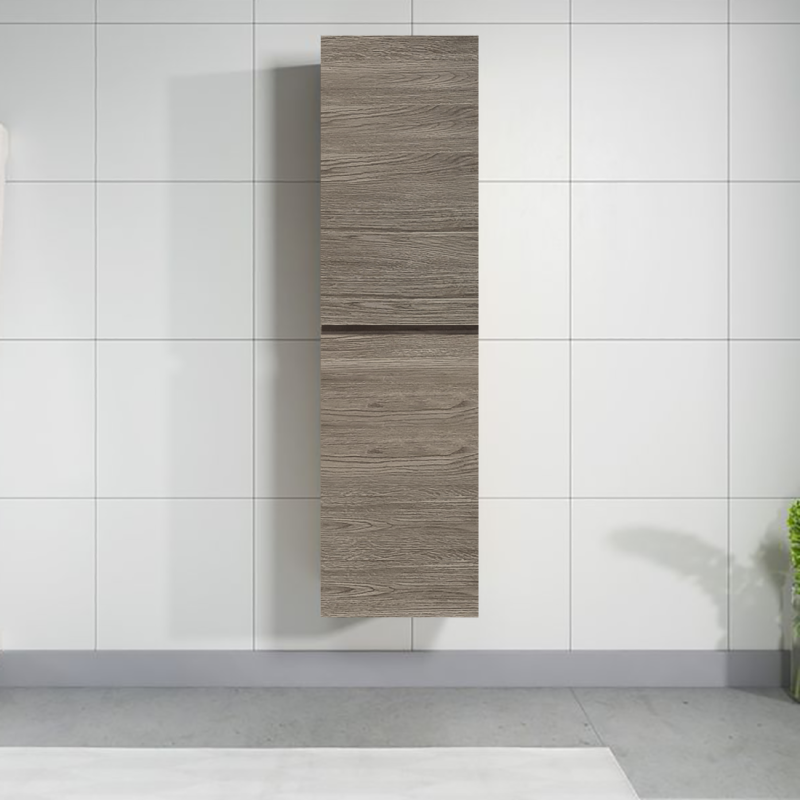 Vellena PVC Water Proof Wash White Bathroom Tallboy Cabinet Wall Hung Legs