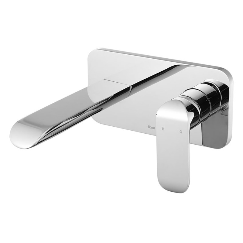 Ikon Kara Wall Mixer With Spout Chrome