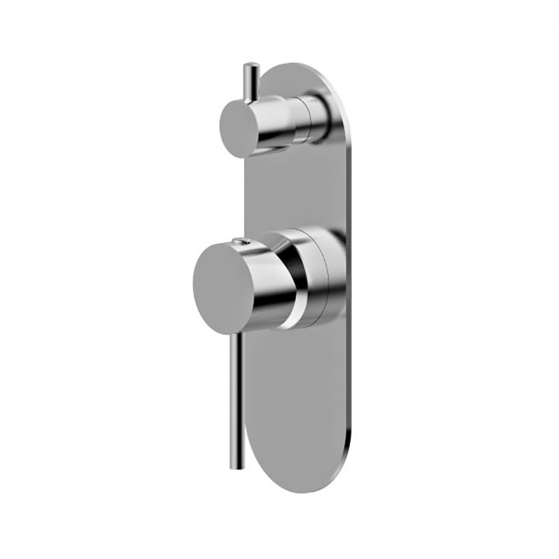 Morgan Rund Shower Divertor Mixer Brushed Nickel