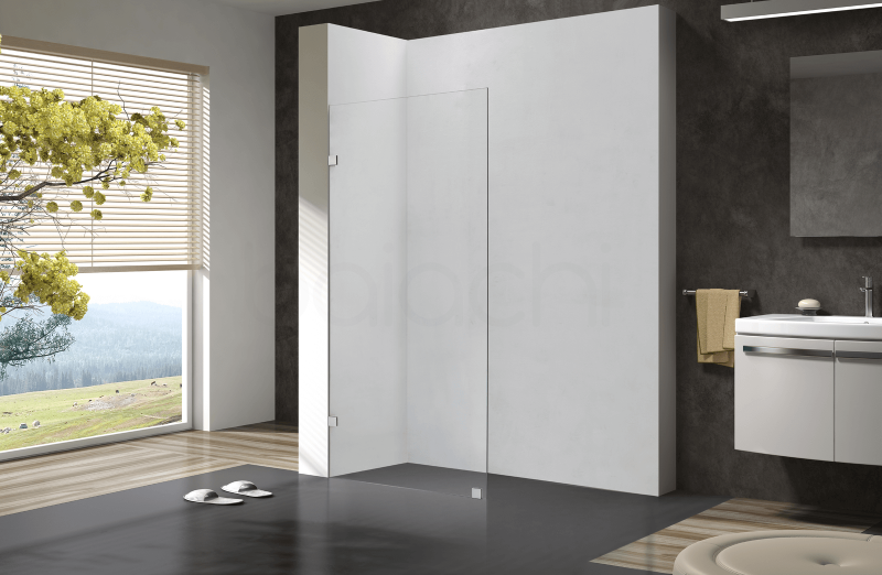 1100mm Fixed Panel Shower Screen Chrome
