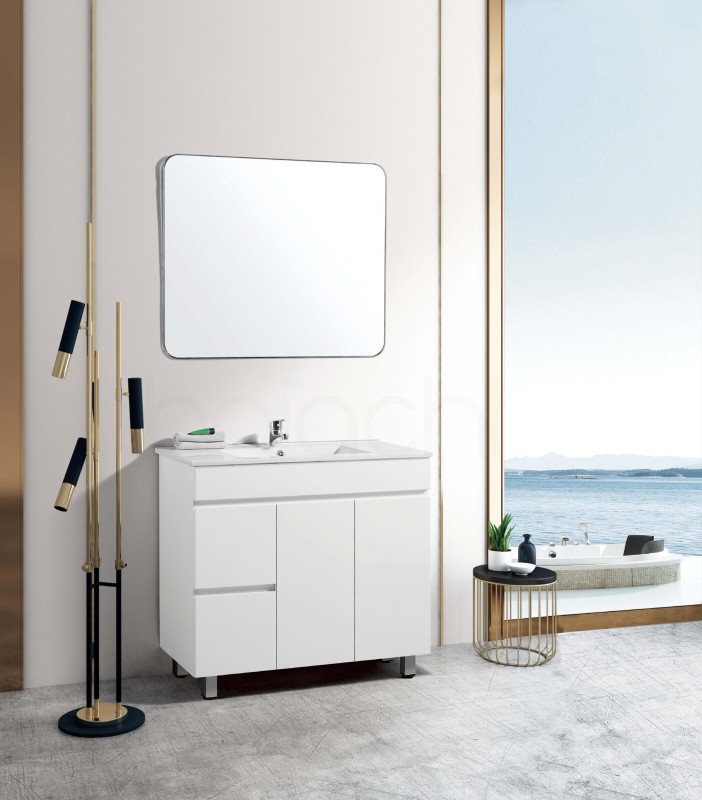 Free Mixer & Plugwaste Package Deal Windsor 900mm L Bathroom Vanity Wash Basin ✔FREE PLUGWASTE✔FREE BASIN MIXER✔CERAMIC TOP