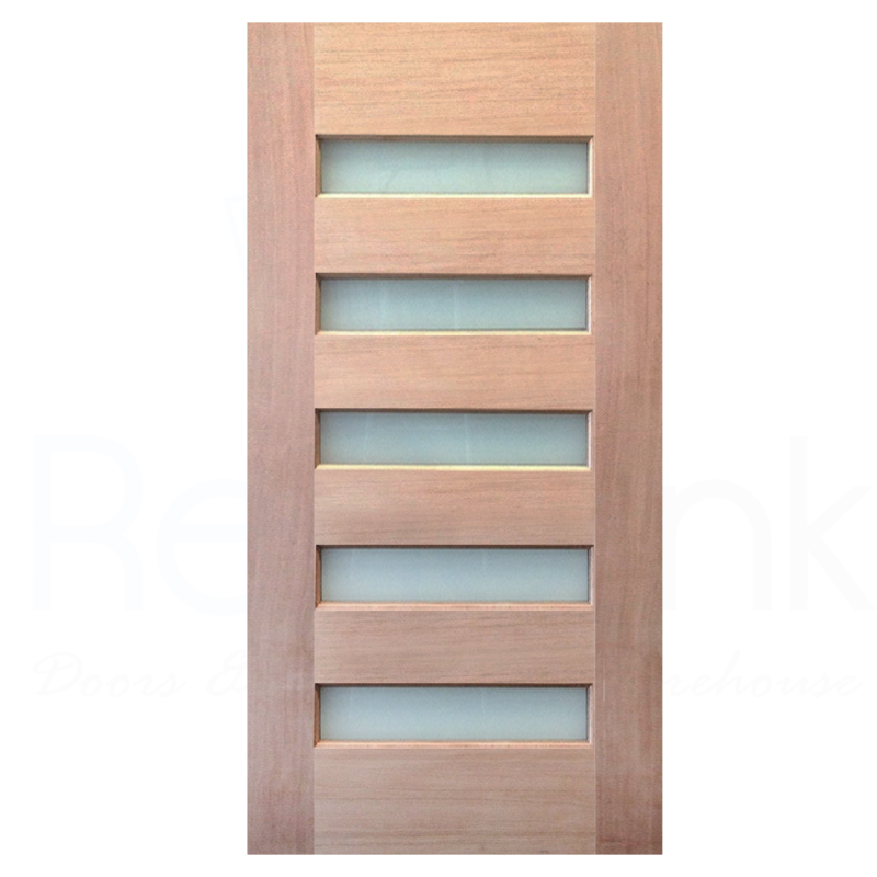 920X2040X40mm Entrance Solid Timber Veneer External Front Entry Door Glass 035