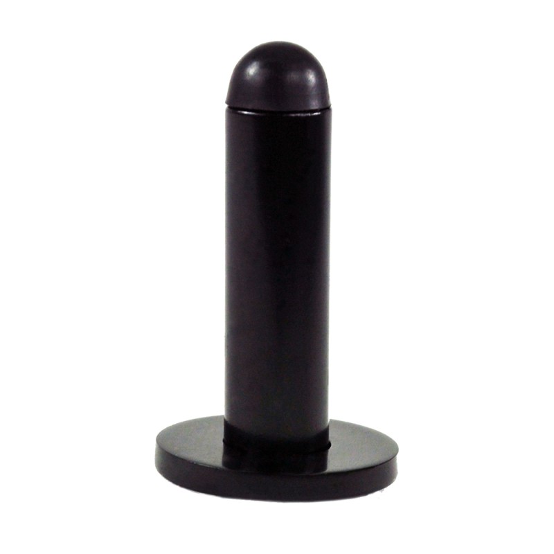 Door Stop Wall Mount Rubber Tip Stopper Stainless Steel Matte Black