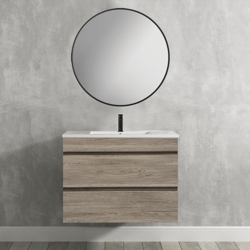 Vellena 750mm PVC Water Proof Wash White Wall Hung Bathroom Vanity Cabinet