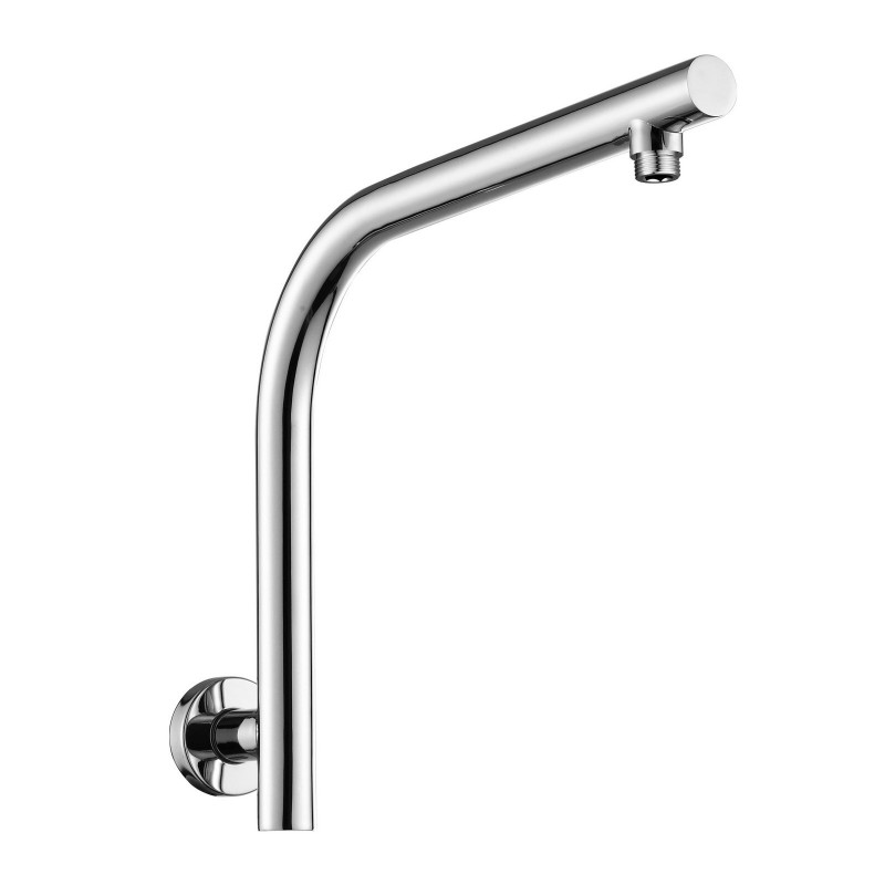Round Curve High Rise Wall Shower Arm Chrome