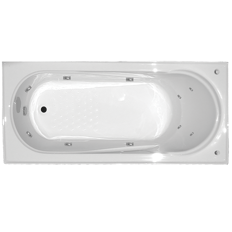 Allura Spa Bath Acrylic Rectangle 10 Jets 1530 X 750 X 450mm