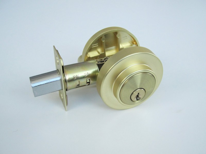 EL-Deadbolt Single Cylinder Brushed Gold