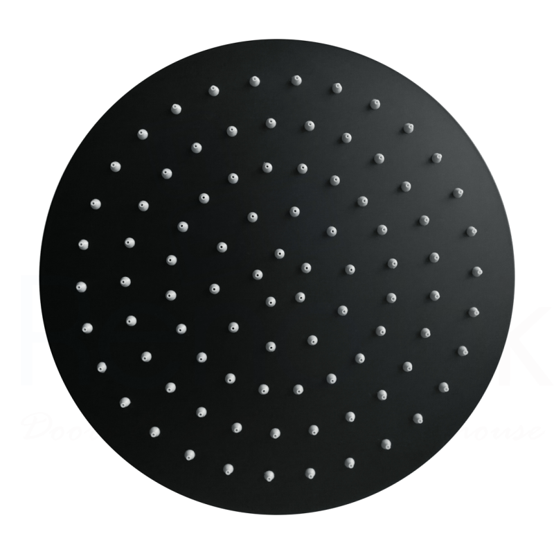 Rund Round Stainless Steel Shower Head 250mm Matte Black