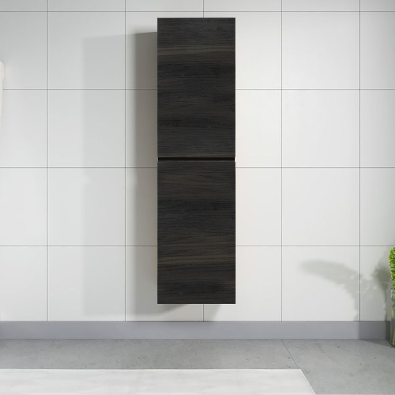 Vellena PVC Water Proof Empire Oak Bathroom Tallboy Cabinet Wall Hung Legs