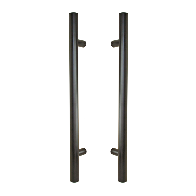 600mm Front Main Entry Entrance Door Pull Handle Set Matte Black Ph-Rnd32-600-Bl